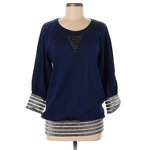 Jijil Navy 3/4 sleeve top size 40